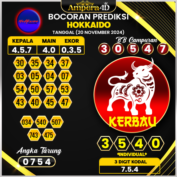 prediksi togel hokkaido 20 november